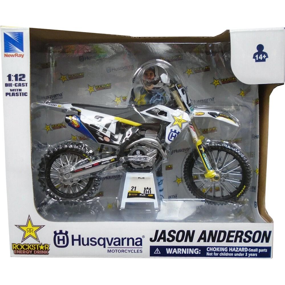 MODEL DIE CAST HUSQVARNA RACE TEAM, FC 450 JASON ANDERSON 2020 #21 SCALE 1:12, NEWRAY 58233 thumbnail 2