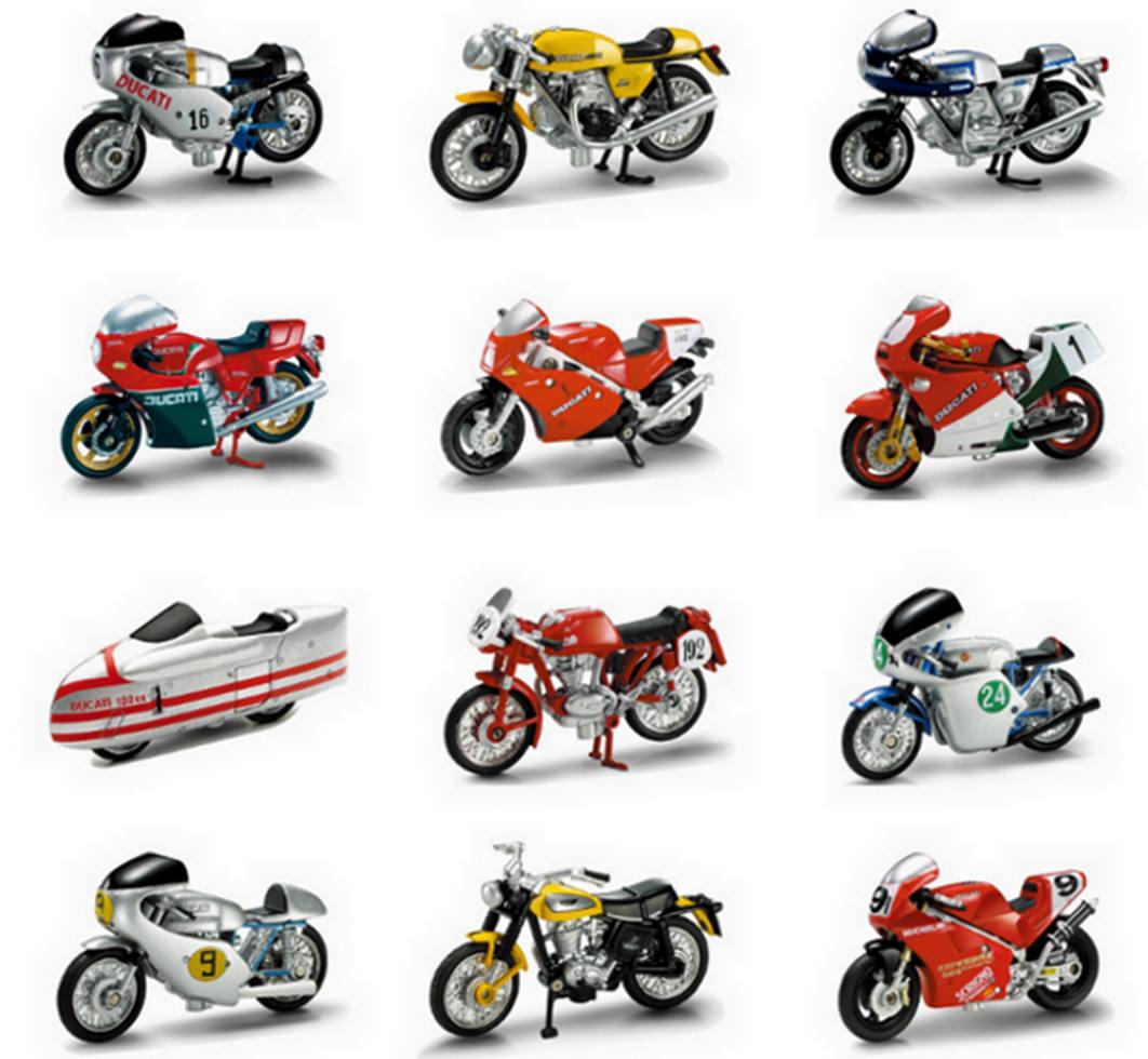 MODEL DIE CAST DUCATI ASSORTMENT, 12 STYLES, 24 PIECES SCALE 1:32, NEWRAY 06037IA thumbnail 2