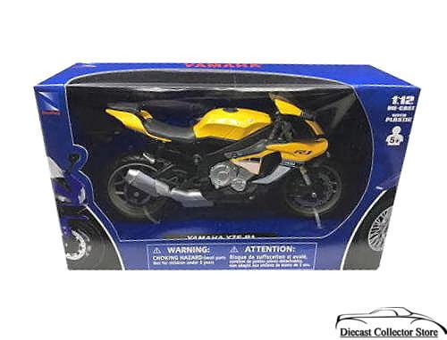 MODEL DIE CAST YAMAHA YZF-R1 2016, YELLOW AND BLACK, SCALE 1:12, NEWRAY 57803B thumbnail 2