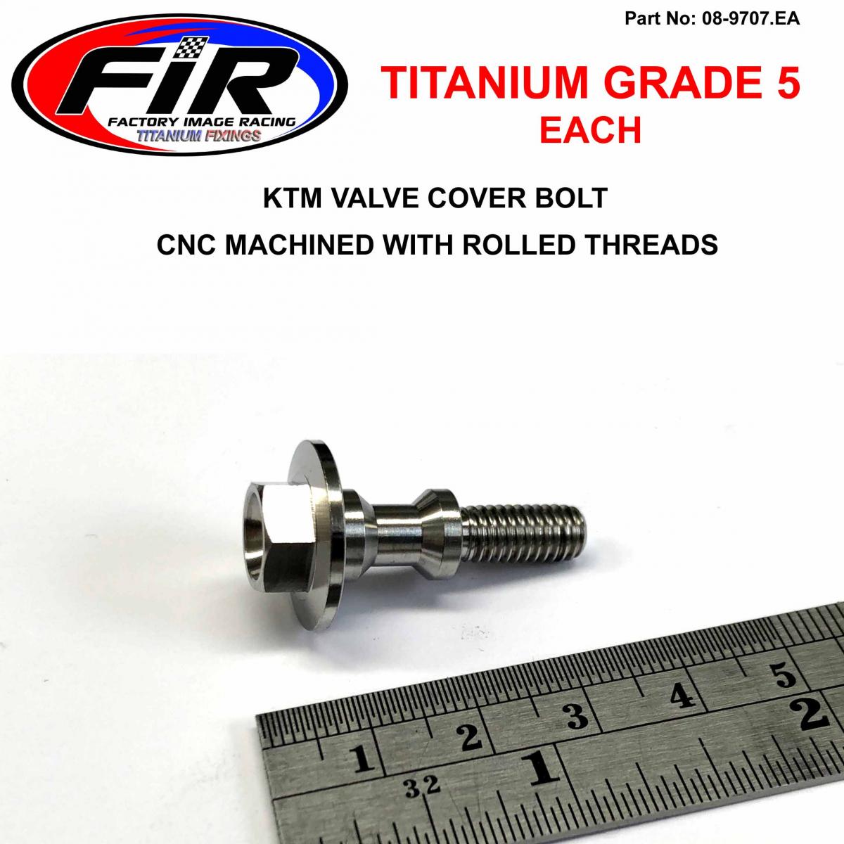GR5 KTM VALVE COVER BOLT M6x27mm, 78036054100 / M6x1.00mm PITCH, / EACH image 1