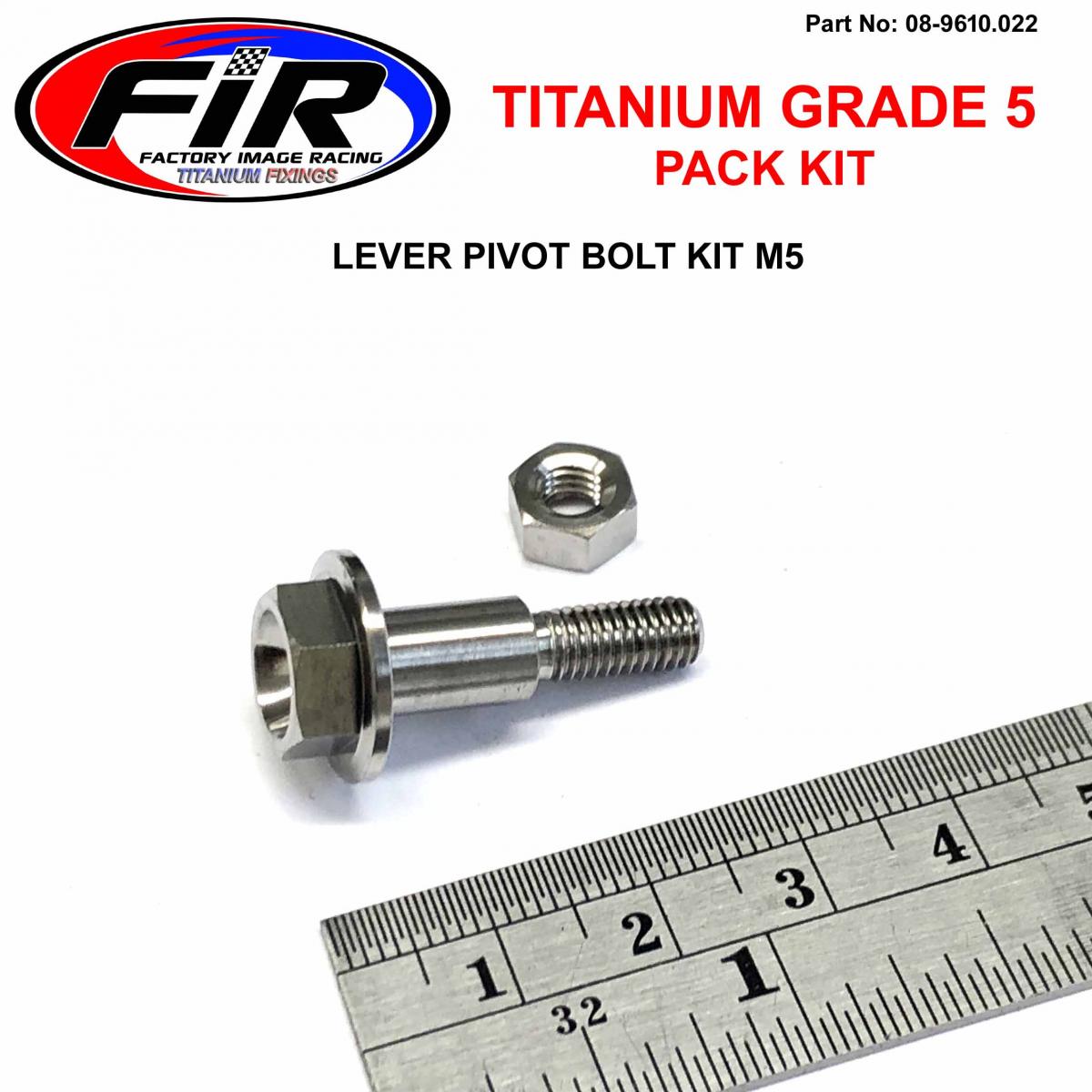 TITANIUM GR5 PIVOT BOLT KIT, KAWASAKI 92151-1103 image 1