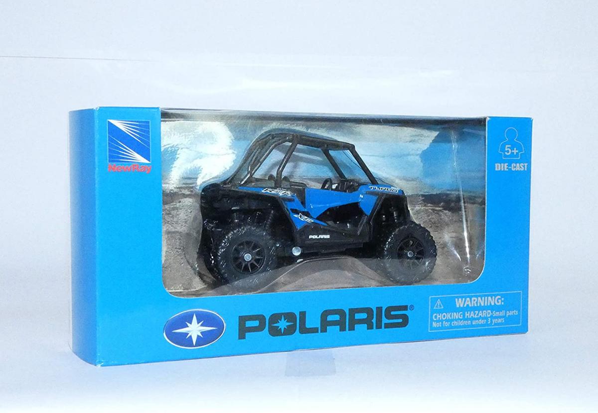 MODEL DIE CAST POLARIS RZR XP1000 EPS, BLUE AND BLACK, SCALE: 1:30, NEWRAY 07343 thumbnail 2