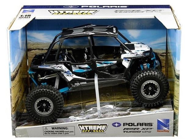 MODEL DIE CAST POLARIS RZR XP 4 TURBO, 2017, WHITE LIGHTNING, SCALE 1:18, NEWRAY 57976A thumbnail 2