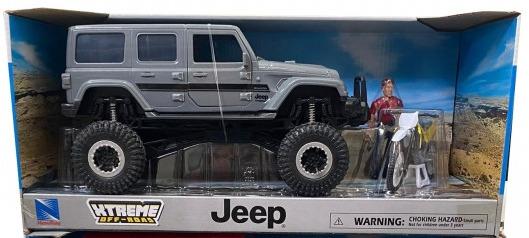 MODEL DIE CAST BIG WHEEL SAHARA JEEP, & DIRT BIKE SET, SCALE 1:18, NEWRAY 37446A thumbnail 2
