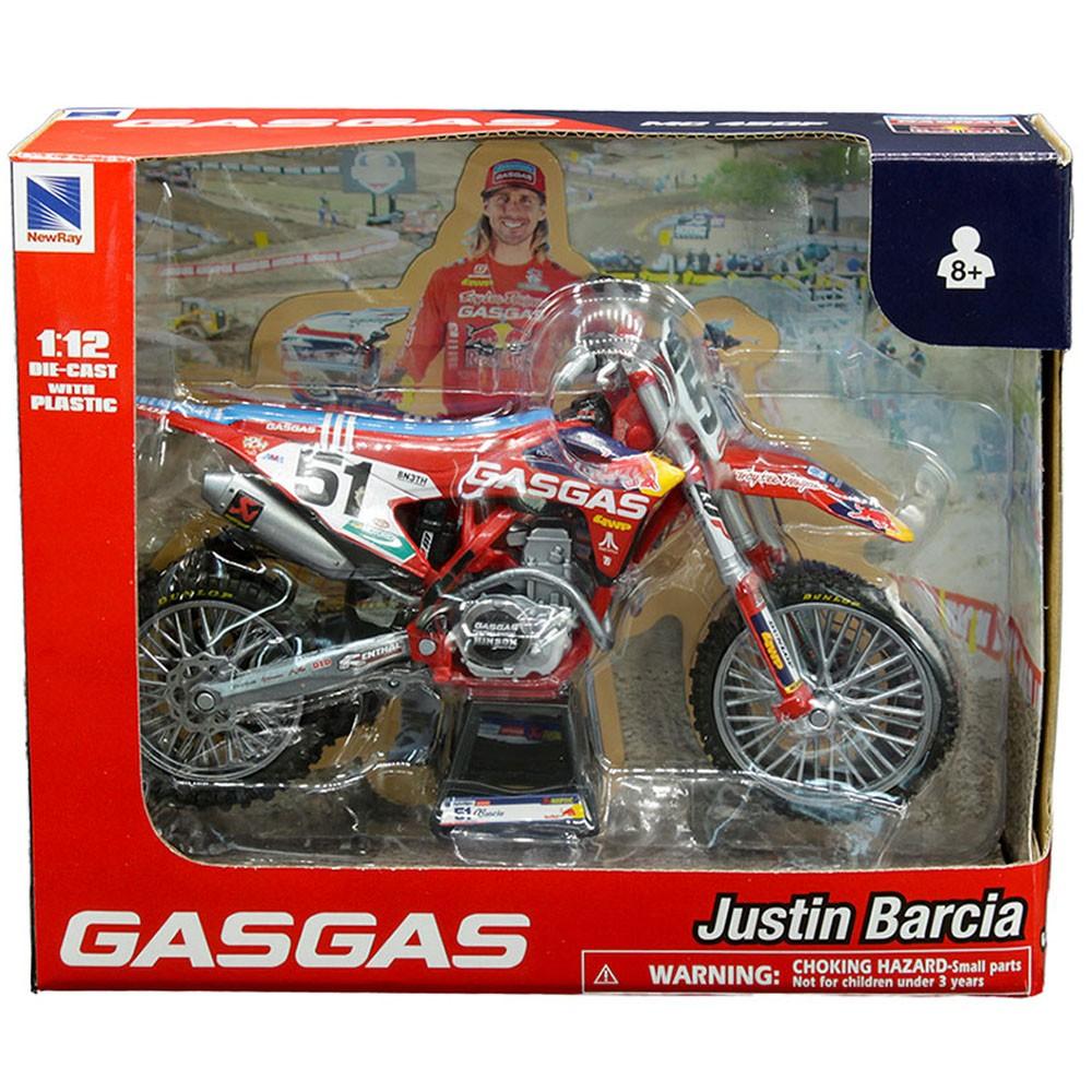 MODEL DIE CAST RED BULL GASGAS TEAM, MC450F, JUSTIN BARCIA #51, SCALE 1:12, NEWRAY 58303 thumbnail 2