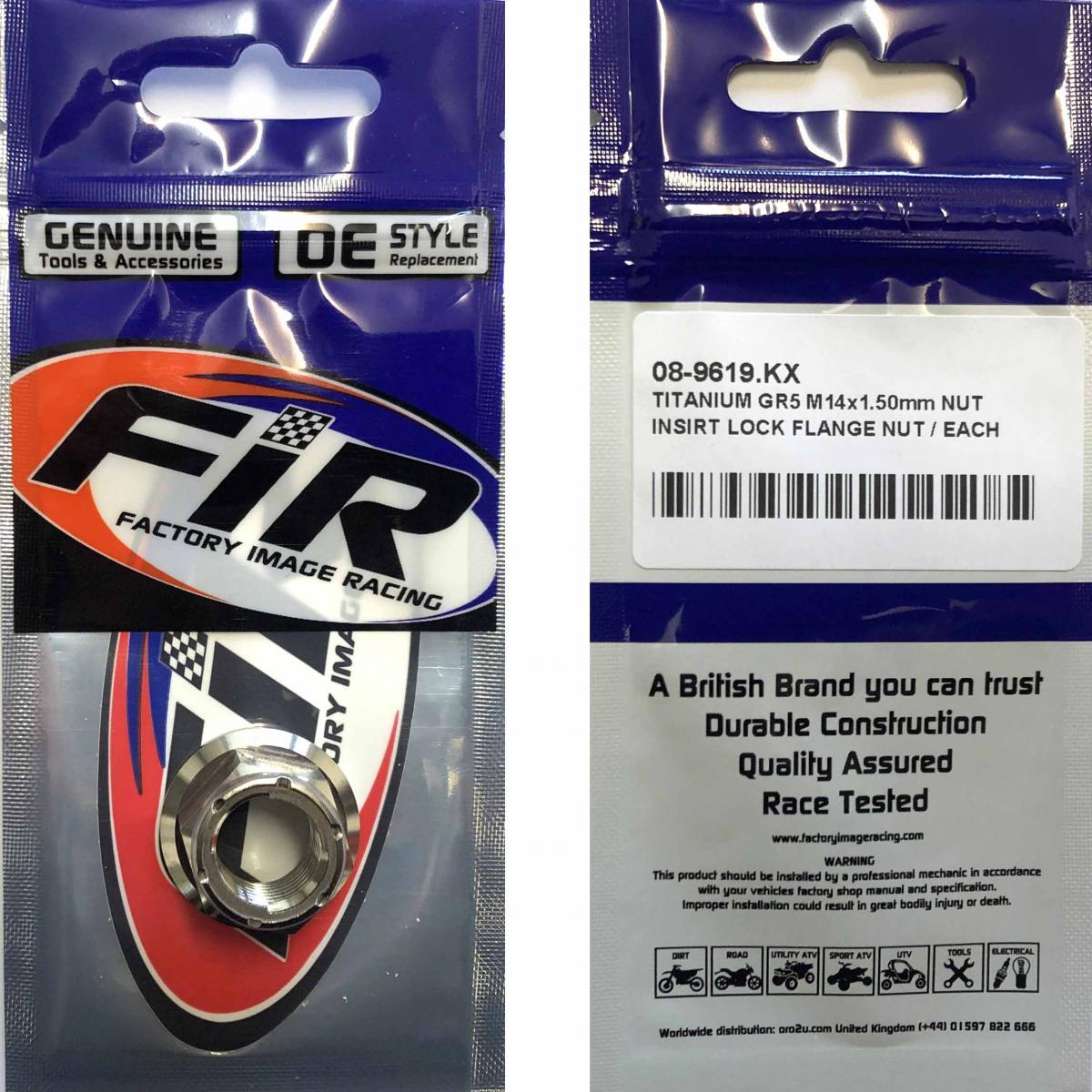 TITANIUM GR5 M14X1.50mm NUT, INSIRT LOCK FLANGE NUT / EACH thumbnail 2