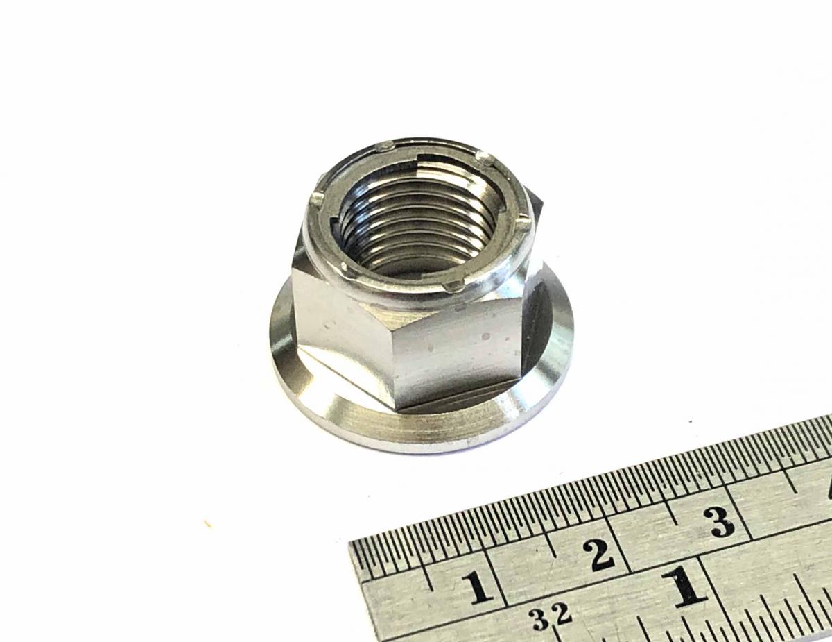 TITANIUM GR5 M14X1.50mm NUT, INSIRT LOCK FLANGE NUT / EACH thumbnail 3