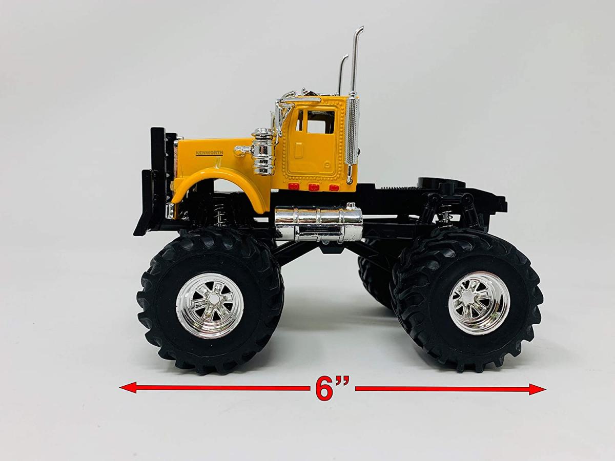MODEL DIE CAST KENWORTH W900 TRUCK, YELLOW AND BLACK, SCALE 1:43, NEWRAY 54566 thumbnail 3