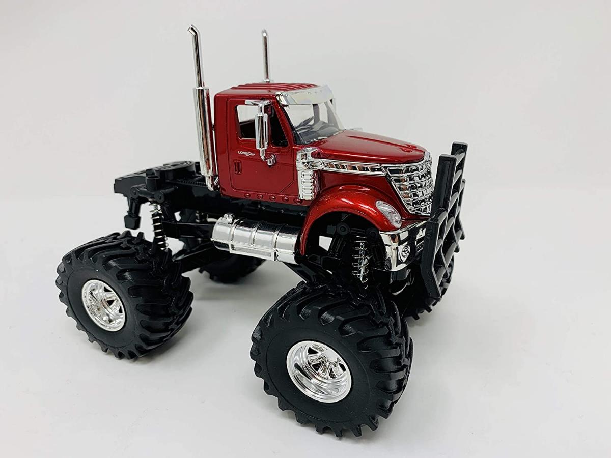 MODEL DIE CAST INTERNATIONAL LONESTAR, TRUCK, RED AND BLACK, SCALE 1:43, NEWRAY 54576 thumbnail 3