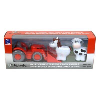 MODEL KUBOTA LITTLE ORANGE TRACTOR, WITH ANIMALS SET, SCALE 1:18, NEWRAY SS-33073 thumbnail 2
