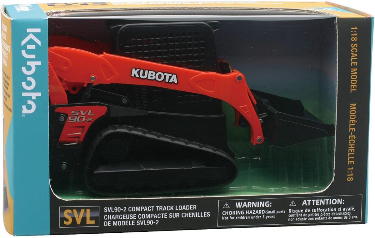 MODEL KUBOTA COMPACT TRACK LOADER, SVL90, ORANGE AND BLACK, SCALE 1:18, NEWRAY SS-33173 thumbnail 2