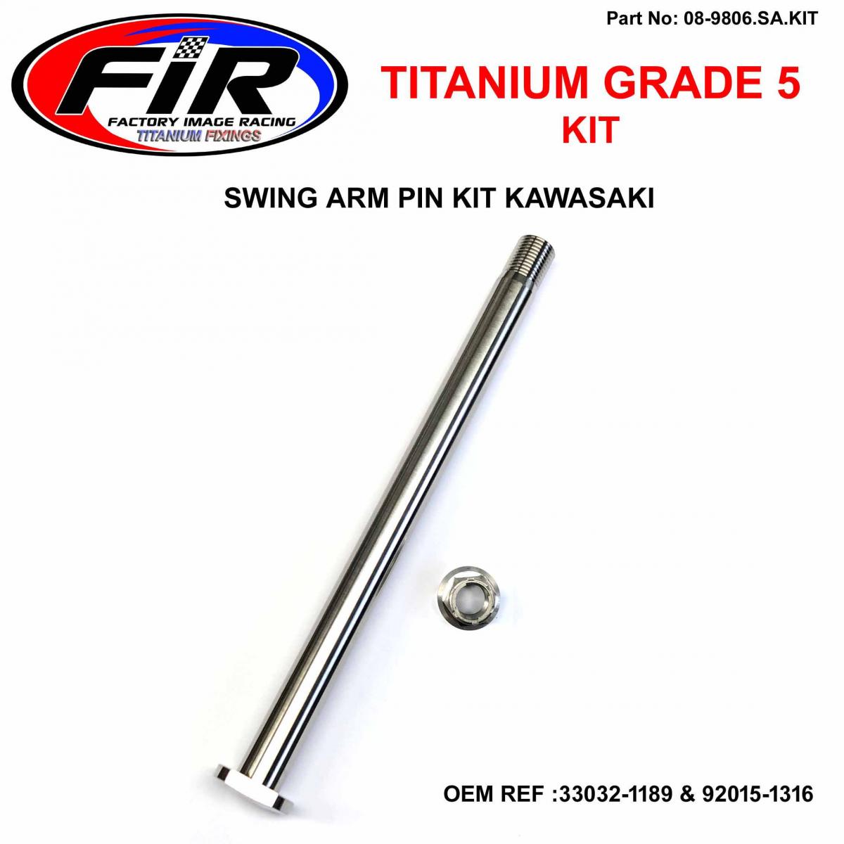 GR5 SWING ARM KIT KX KXF, 33032-1189 & 92015-1316, TITANIUM FACTROY IMAGE RACING image 1