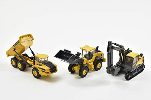 MODEL DIE CAST VOLVO CONSTRUCTION, VEHICLE 3 PACK SET, 5.5 INCH, SCALE 1:64, NEWRAY 32095 thumbnail 2