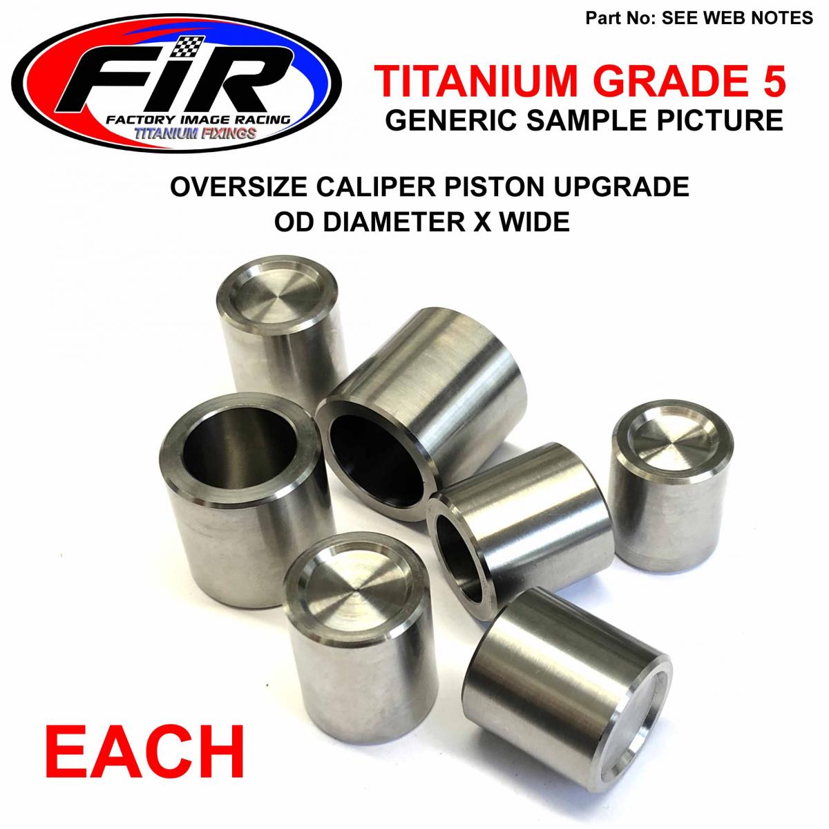TITANIUM CALIPER PISTON 28x28mm EACH, BREMBO KTM 27.92x28.00mm, 54613206000 image 1