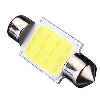(Pack of 2) 12 White LED Bulb 12V 36mm COB Dome Festoon C5W DC 6411 6413 6418 thumbnail 2