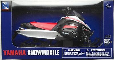 MODEL DIE CAST YAMAHA FX, SNOWMOBILE, RED & BLACK, SCALE 1:12, NEWRAY 42893A thumbnail 2