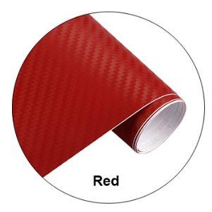 CARBON FIBER DECAL 30x127cm RED, 3D FIBER VINYL SHEET image 1