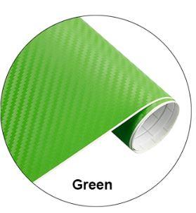 CARBON FIBER DECAL 30x127cm GREEN, 3D FIBER VINYL SHEET image 1