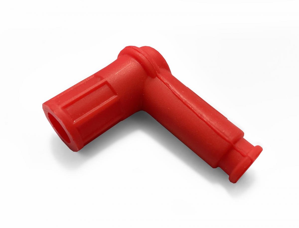 RED 90* UNIVERSAL SPARK PLUG CAP RUBBER image 1