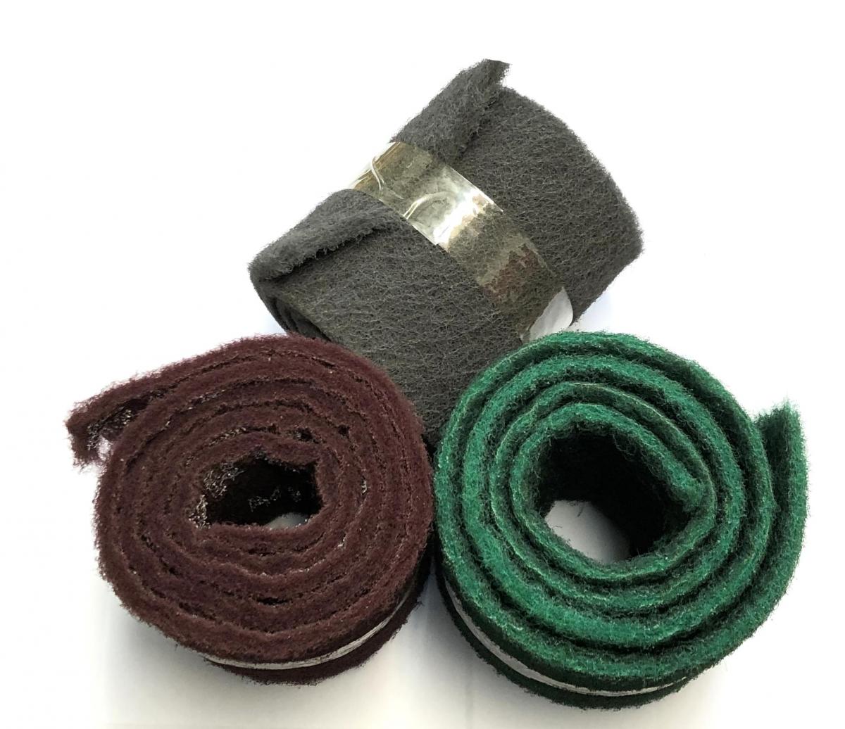 SCOTCH BRITE BRIGHT CLEANING ALLOY, 115mm X 3MTR COARSE MEDIUM FINE, GASKET CLEANING / BORE LINERS image 1