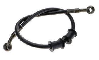 HOSE KIT UNIVERSAL 47.20 500mm BLACK HYDRAULIC BRAIDED BRAKE LINE