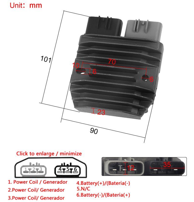REGULATOR YAMAHA KAWASAKI HONDA CAN-AM BMW VOLTAGE RECTIFIER thumbnail 2