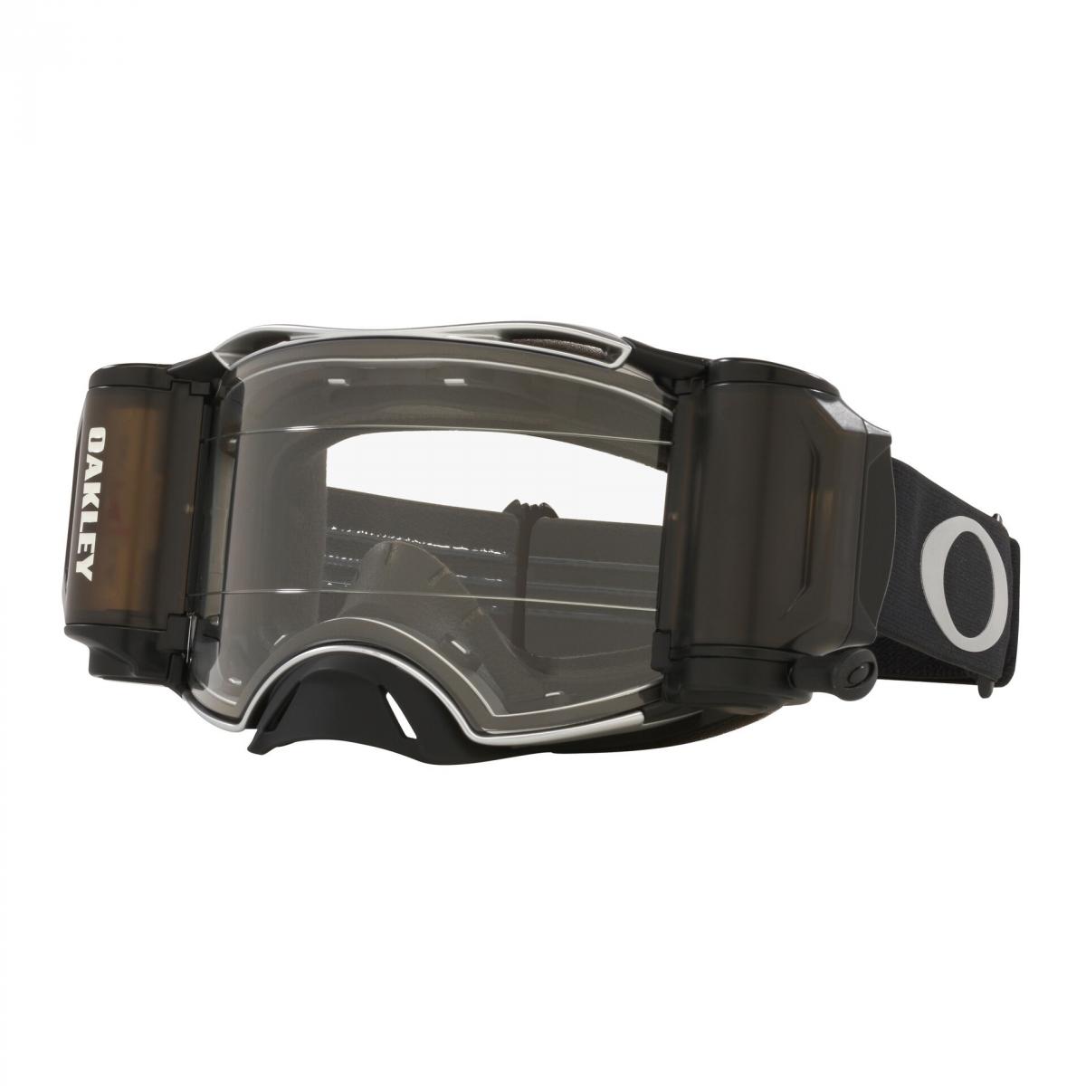 OAKLEY AIRBRAKE MX TUFF BLOCKS BLACK/GUNMETAL, CLEAR LENS OA OO7046-C0, INCLUDES ROLL OFFS, OA OO7046-C0 image 1