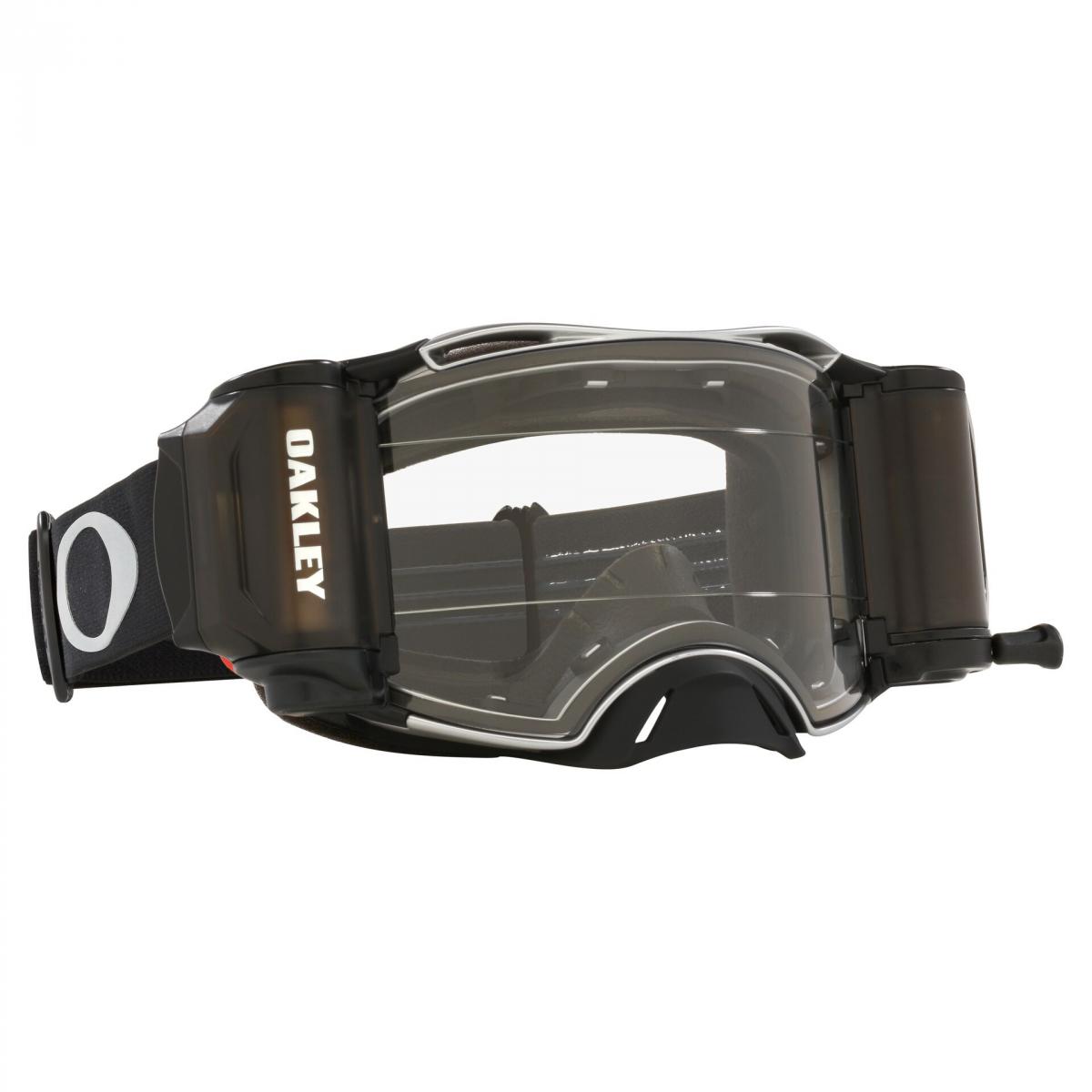 OAKLEY AIRBRAKE MX TUFF BLOCKS BLACK/GUNMETAL, CLEAR LENS OA OO7046-C0, INCLUDES ROLL OFFS, OA OO7046-C0 thumbnail 3