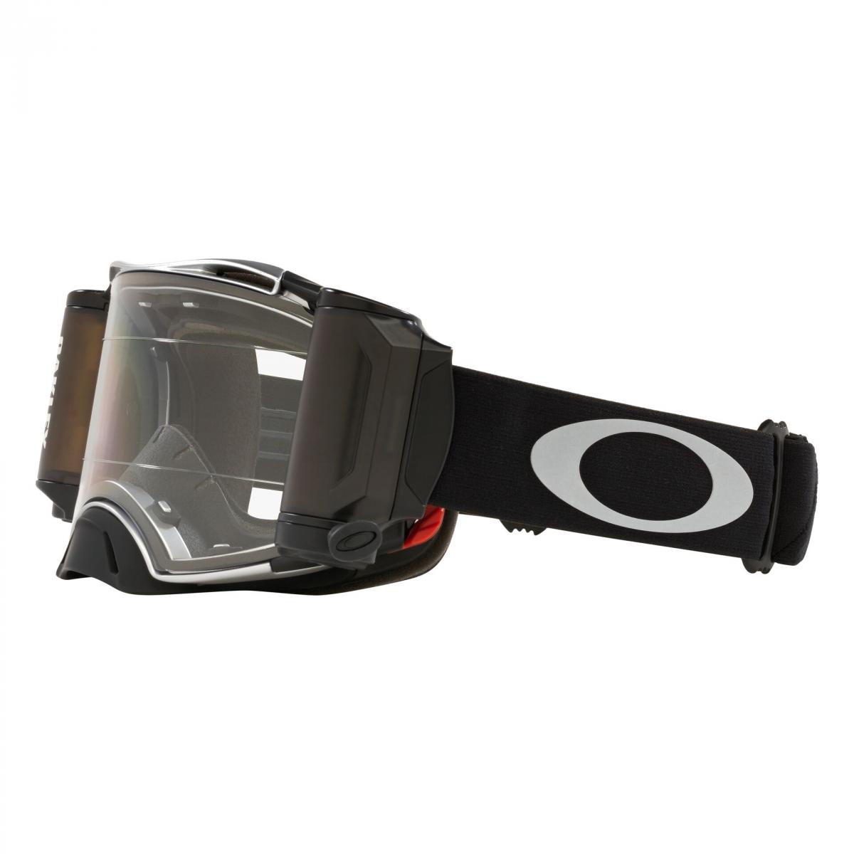 OAKLEY AIRBRAKE MX TUFF BLOCKS BLACK/GUNMETAL, CLEAR LENS OA OO7046-C0, INCLUDES ROLL OFFS, OA OO7046-C0 thumbnail 4