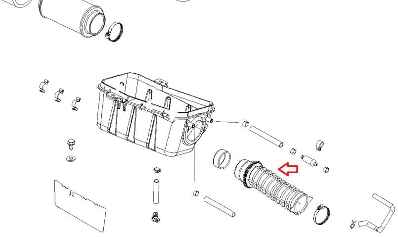 Air Filter Cleaner Intake Hose Boot, Polaris Sportsman 500 06-13 5412562, AT-07172 thumbnail 2