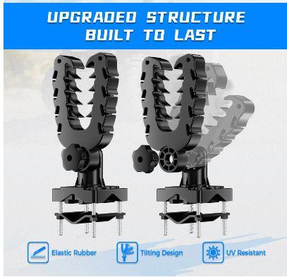 GUN RACK MOUNT HOLDER (PAIR) ATV UTV UNIVERSAL - ROUND OR SQUARE BAR FITMENT thumbnail 2