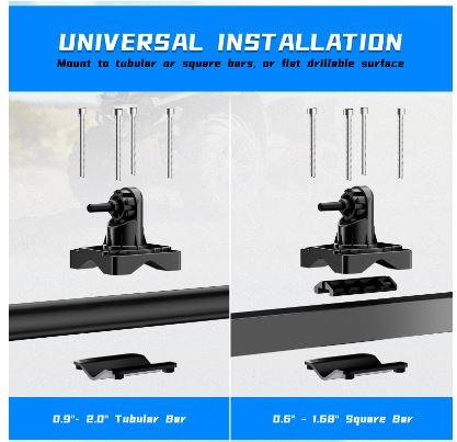 GUN RACK MOUNT HOLDER (PAIR) ATV UTV UNIVERSAL - ROUND OR SQUARE BAR FITMENT thumbnail 5