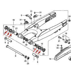 THRUST BEARING WASHER SWINGARM KIT HONDA CRF KAWASAKI KXF 92046-1240 52143-KZ3-860 thumbnail 2