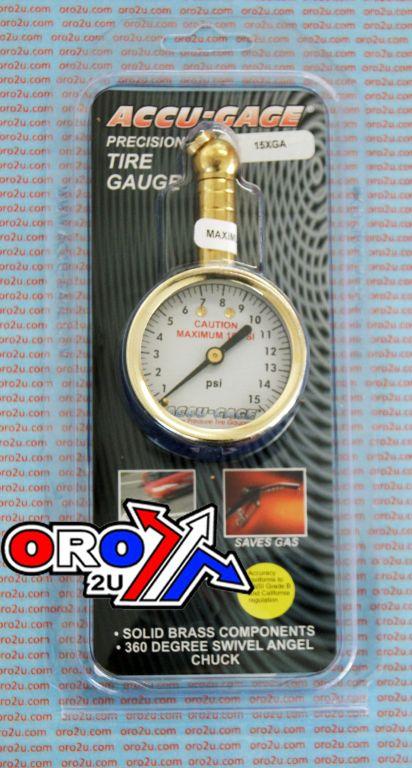 TYRE PRESSURE GAUGE 15 PSI, ACCU-GAGE 15XGA thumbnail 2
