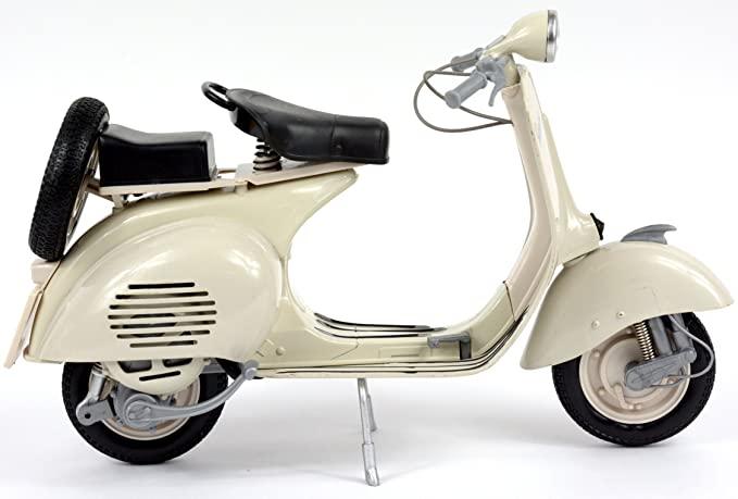 MODEL DIE CAST VESPA 150 VL1T, OFF WHITE CREAM, SCALE 1:6, NEWRAY 49273 thumbnail 2