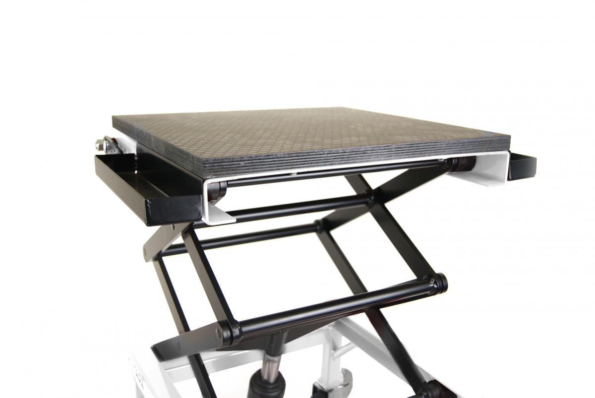 TAGZ WHEEL ABOUT LIFT 150KG (FREIGHT), WHITE/BLACK HYDRAULIC SCISSOR STAND, MAX LIFT WEIGHT 150KG thumbnail 4