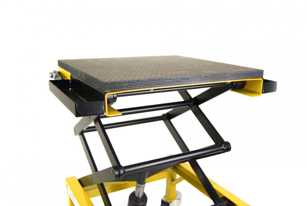 TAGZ WHEEL ABOUT LIFT 150KG (FREIGHT), YELLOW/BLACK HYDRAULIC SCISSOR STAND, MAX LIFT WEIGHT 150KG thumbnail 3