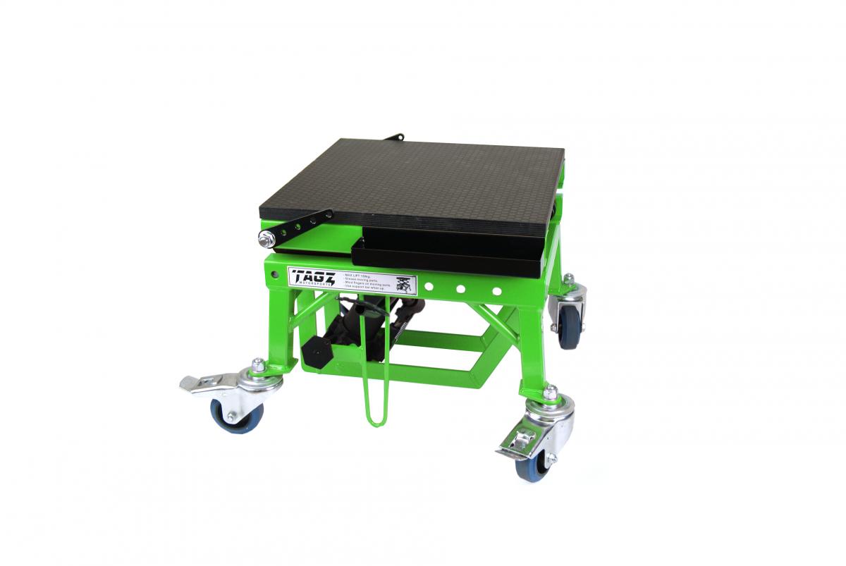 TAGZ WHEEL ABOUT LIFT 150KG FREIGHT GREEN/BLACK HYDRAULIC SCISSOR STAND MAX LIFT WEIGHT 150KG thumbnail 2