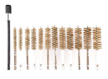 12pcs BRASS POLISHING WIRE BRUSH KIT PAINT RUST REMOVER GRINDING TOOL image 1