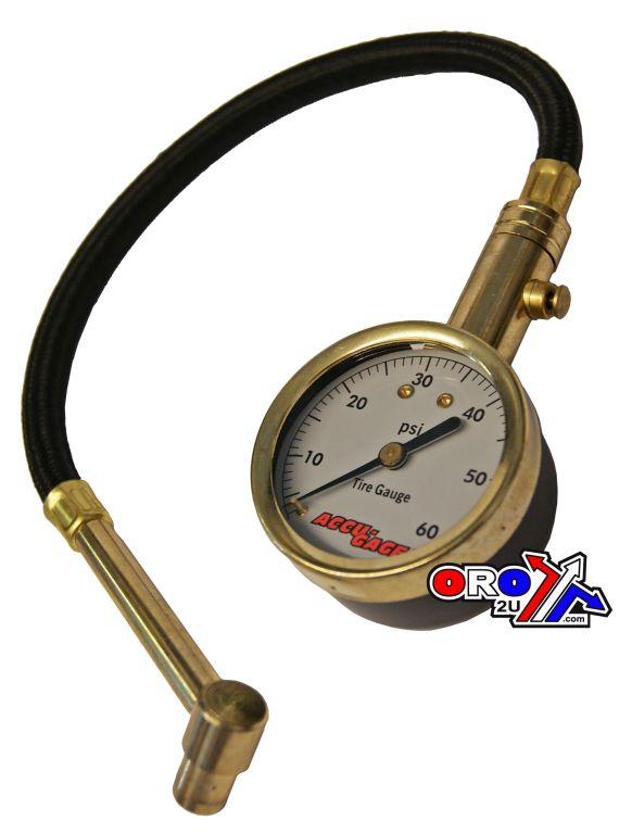 TYRE PRESSURE GAUGE 60 PSI., WITH HOSE & BLEEDER 90* TIP, RA60X thumbnail 3