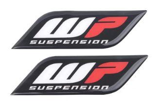 WP FORK DECAL 3D WHITE POWER SUSPENSION image 1