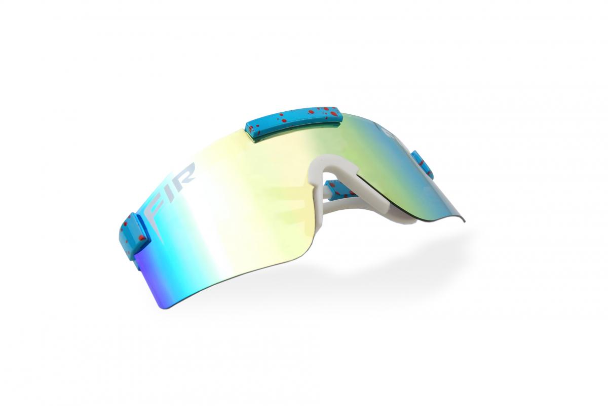 WRAP AROUND FIR SUNGLASSES, UV400 POLARISED LENSES / BLUE & PINK thumbnail 2