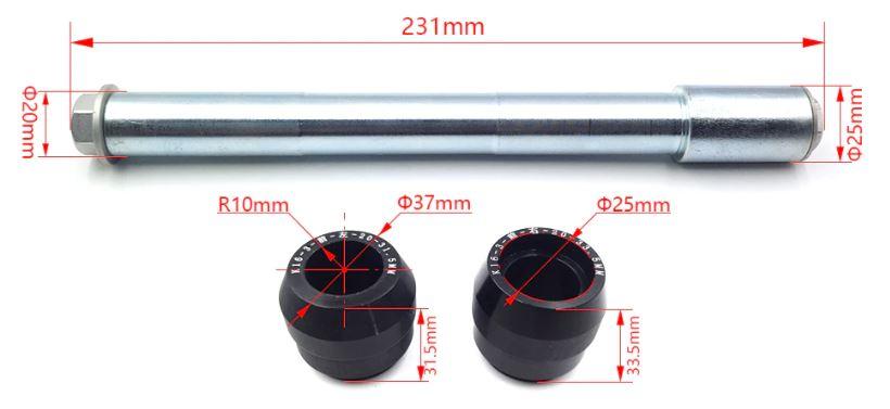 FRONT SPINDLE KIT KTM 2015 - 2021 79109081033 70009081050 70009082000 thumbnail 2