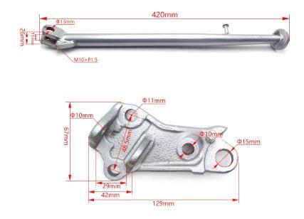 SIDE STAND ASSEMBLY 16-22 YAMAHA YZ 125 250 X 5UM-27311-E1-00 BF1-21447-00-00 thumbnail 2