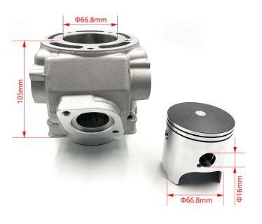 TOP END CYLINDER KIT STD 66.80mm YAMAHA DT 230 MT TSE 250 4TP-11311-01 thumbnail 2