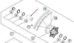 FRONT BEARING BUSH DISTANCE TUBE 54809011000 ORANGE thumbnail 3