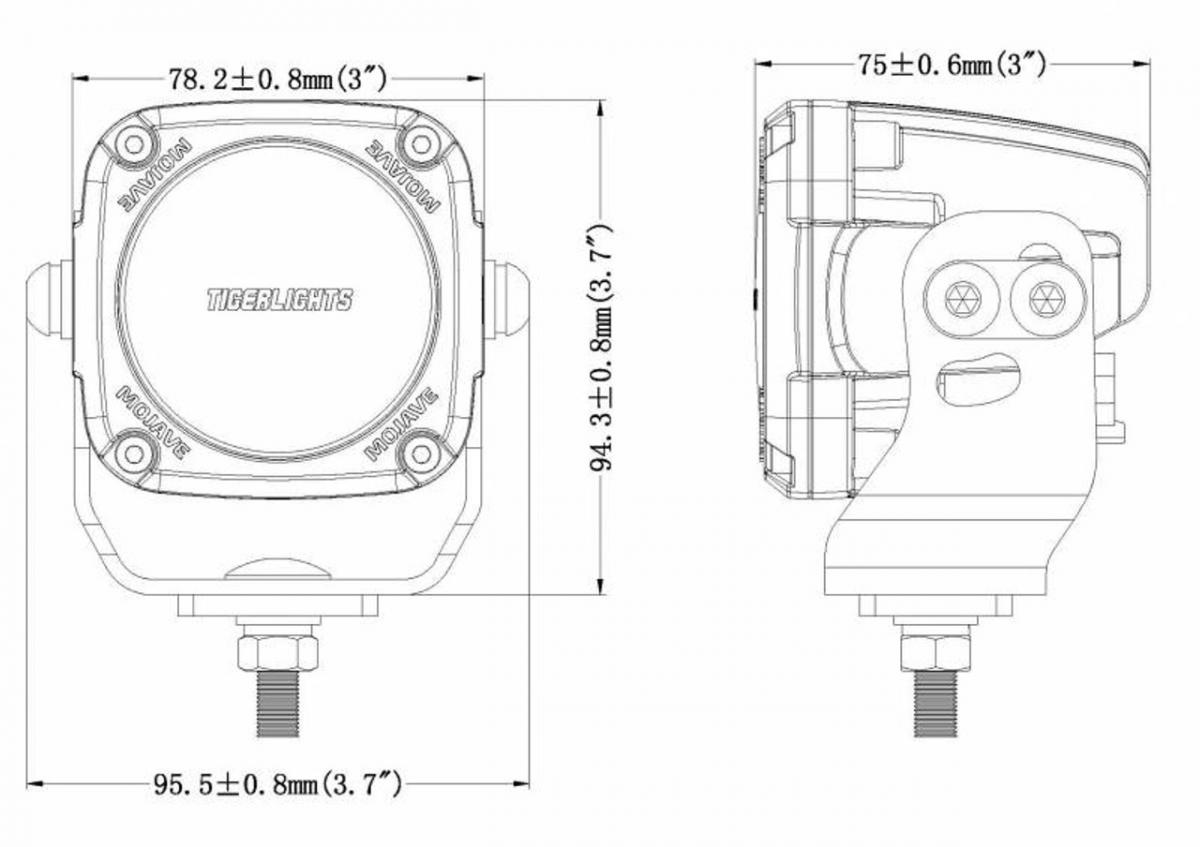 TIGER LIGHTS - SINGLE LED SPOT LIGHT 3 12/24V LED MOJAVE TLM3 thumbnail 4