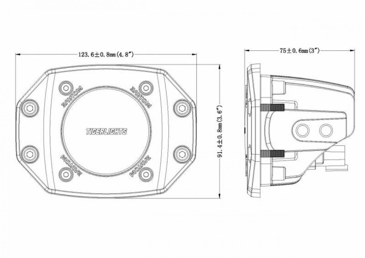 TIGER LIGHTS - SINGLE FLUSH MOUNT LED SPOT LIGHT 3 12/24V MOJAVE TLM3-FM thumbnail 4