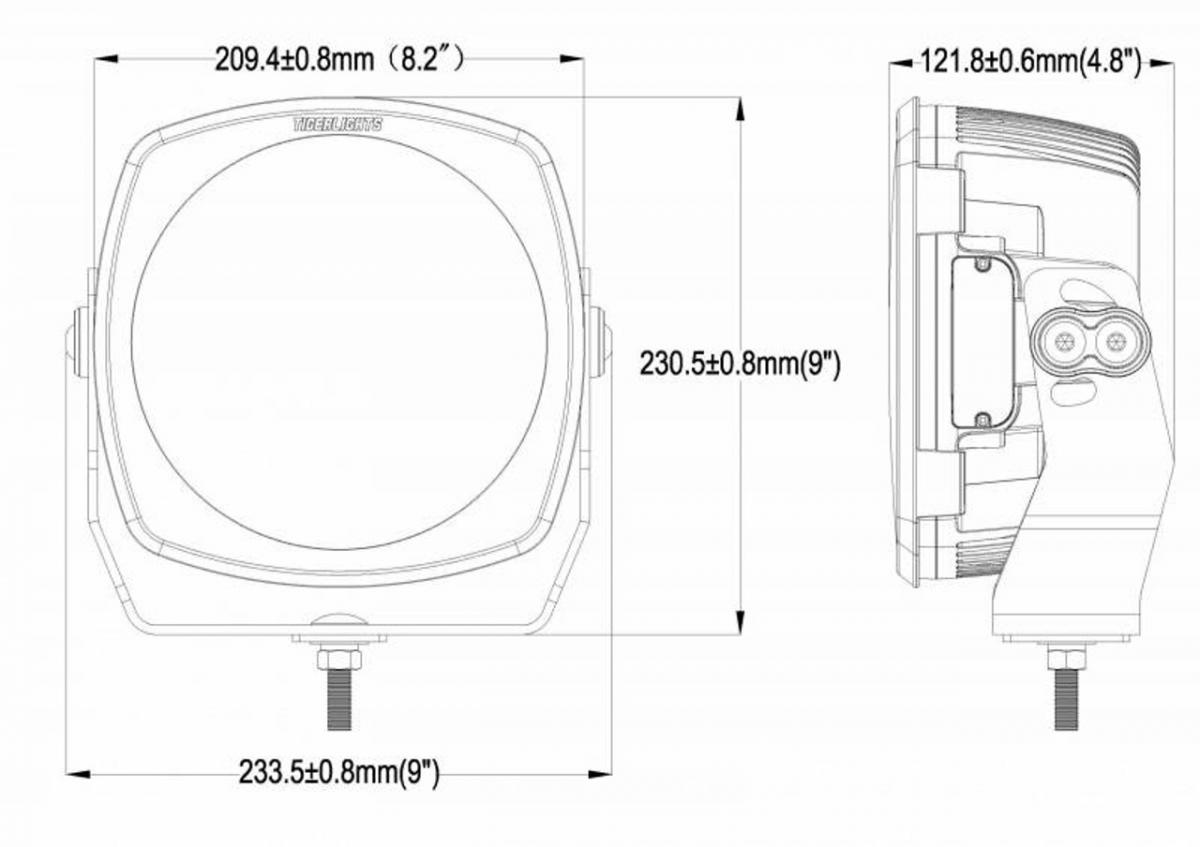 TIGER LIGHTS - DUAL LED SPOT LIGHT KIT 8 12/24V MOJAVE TLM8-KIT thumbnail 5