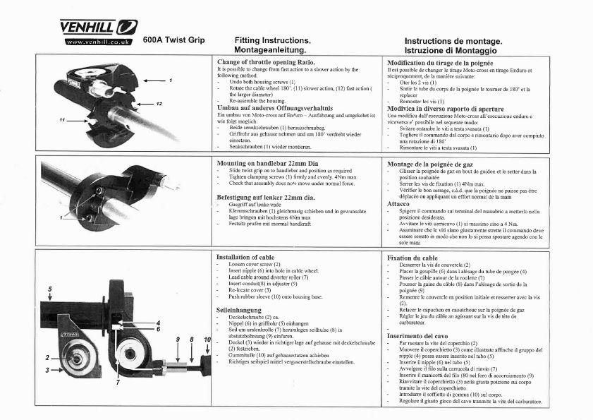 600A VENHILL THROTTLE DUAL, RATE thumbnail 2